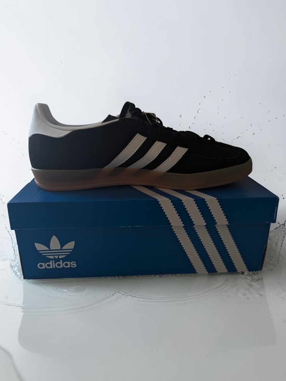 Adidas Gazelle Indoor Core Black White Gum Men's Sneaker J12060 Size 11.5 - Picture 1 of 8